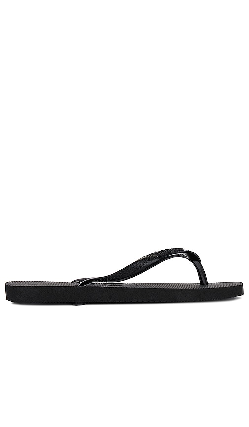 Shop Havaianas Slim Square Sandal In Black