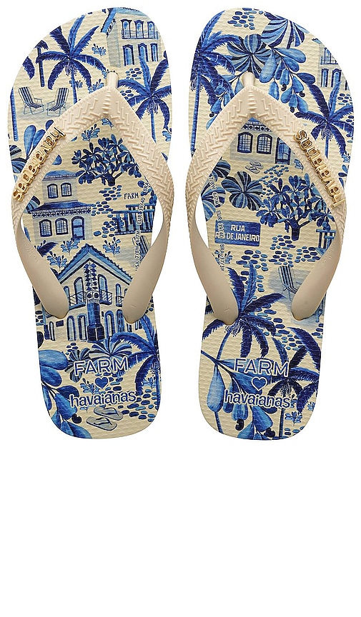 Shop Havaianas Farm Rio Blue Street Sandal In 碎花