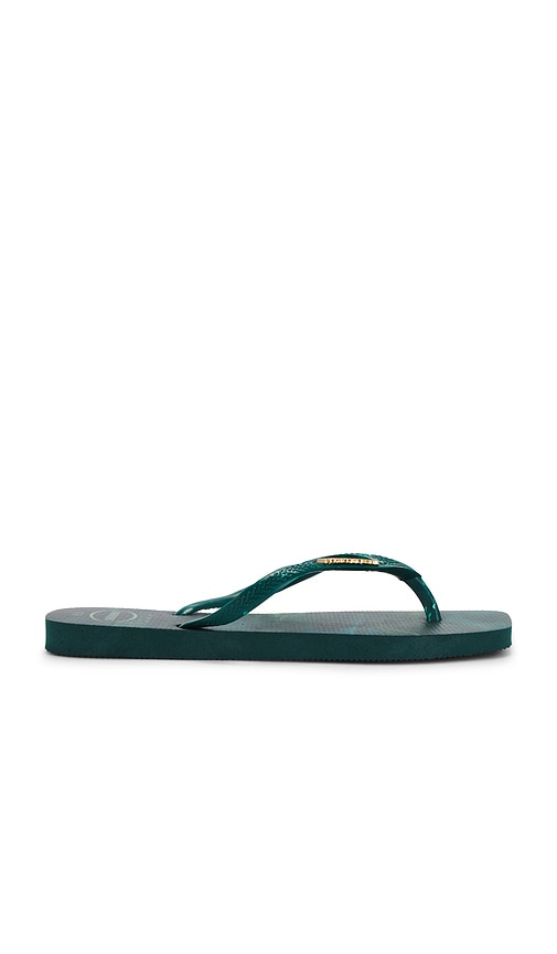 Shop Havaianas Slim Square Sandal In 그린