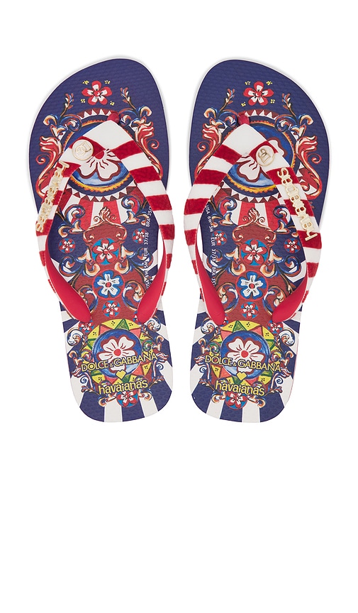 Havaianas X Dolce & Gabbana Circus Sandal in Ruby Red