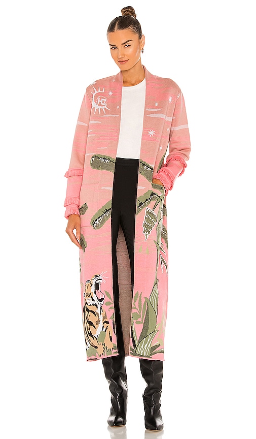 Hayley Menzies Roaring Tiger Jacquard Duster in Pink