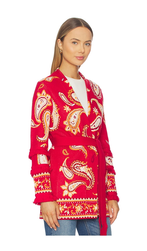 Hayley Menzies Jude Jacquard Cardigan In Red