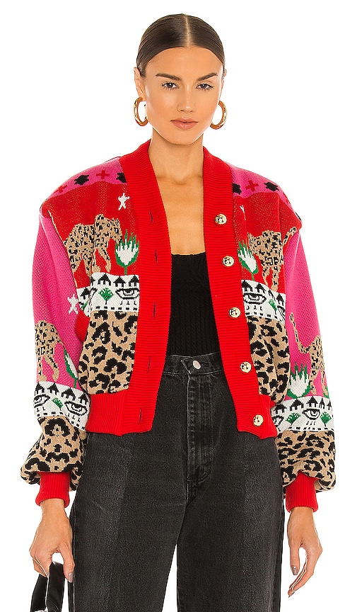 Hayley Menzies Bomber Jacket in Leopardess Pink | REVOLVE