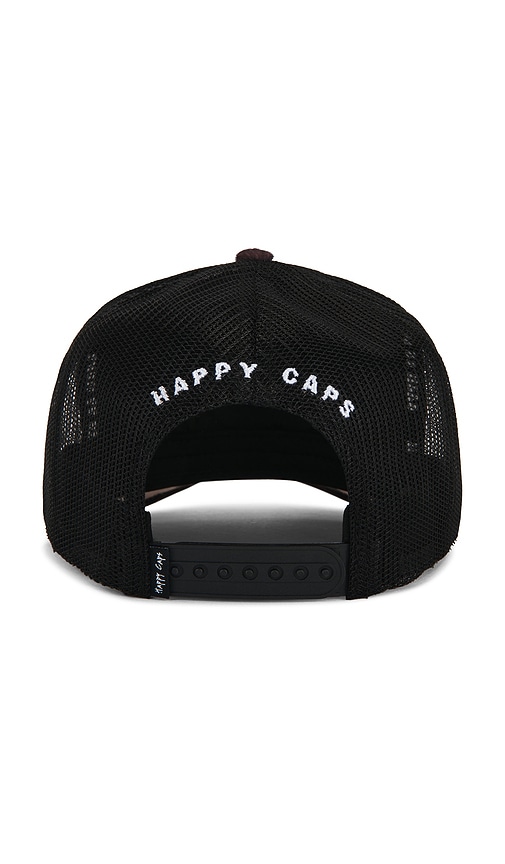  Happy Caps Two Tone Hat In Black,white. 