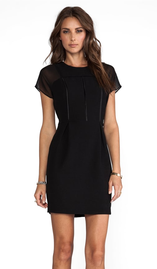 Lea Black Short Sleeve Dress
