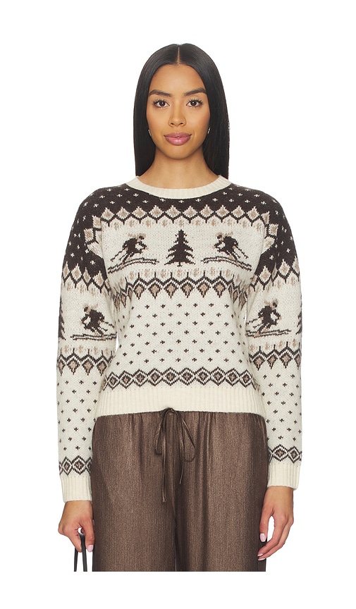 Heartloom Litchi Sweater In Animal Print