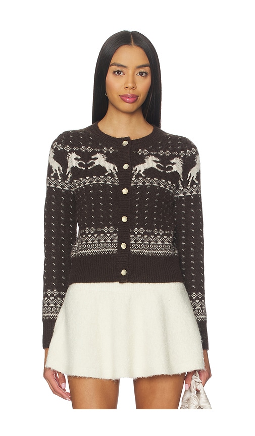 Heartloom Esti Cardigan In Brown