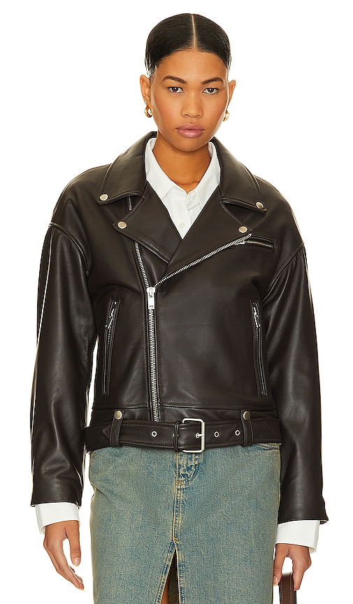 Shop Heartloom Karisa Leather Jacket In Bittersweet