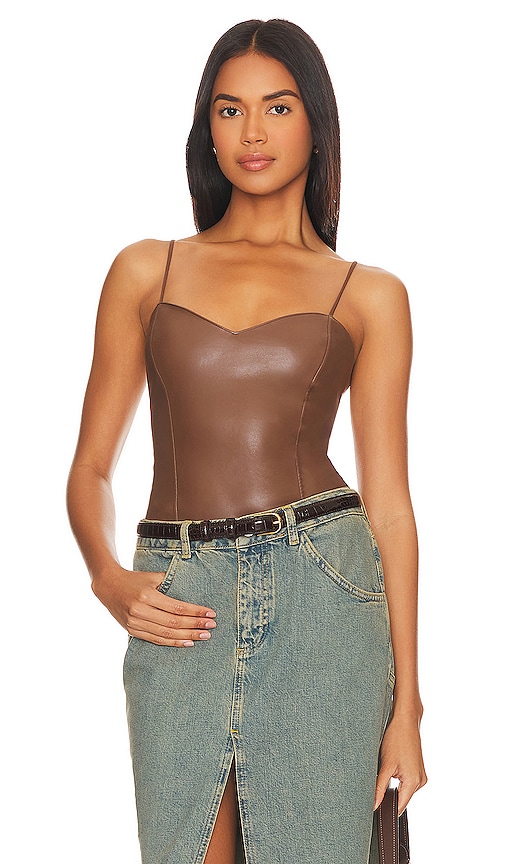 Faux Leather Cami