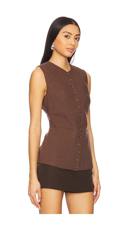Shop Heartloom Josette Vest In 黄棕色