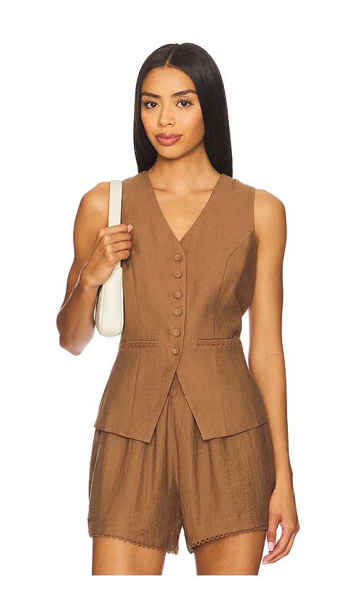 Campari Vest in Brown. - size XS (also in L, M, S)