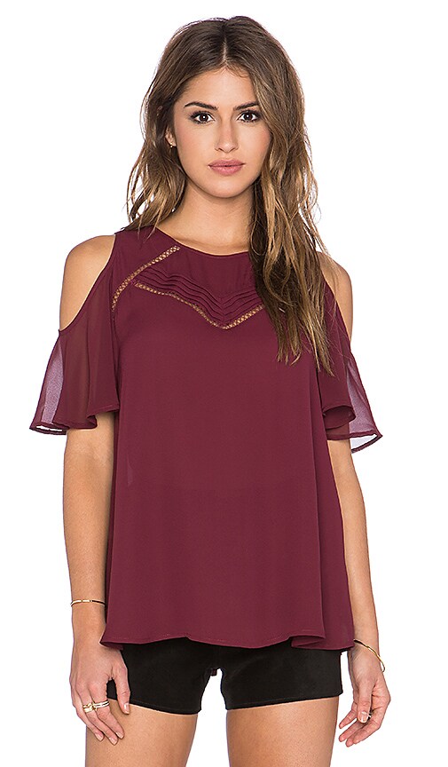 HEARTLOOM Chloe Top in Merlot