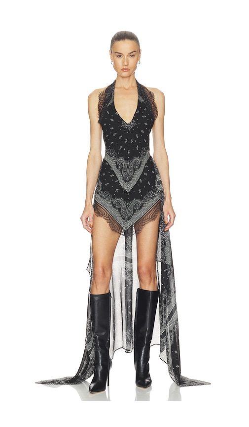 Haelo Split Bandana Dress ドレス In Black