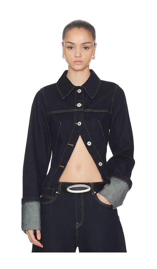 Haelo Cinch Back Trucker Jacket In Purple