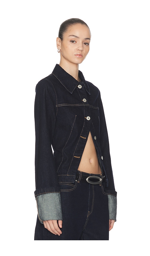 Haelo Cinch Back Trucker Jacket In Purple