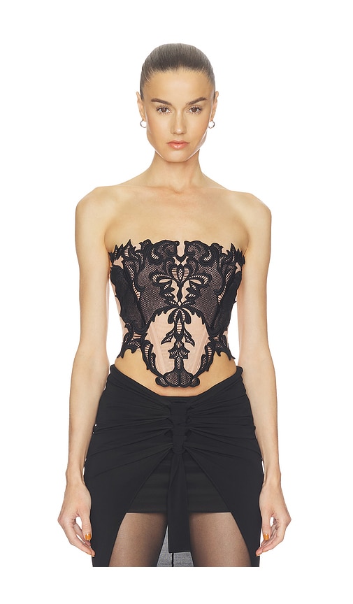 Haelo Wing Lace Corset In Multi