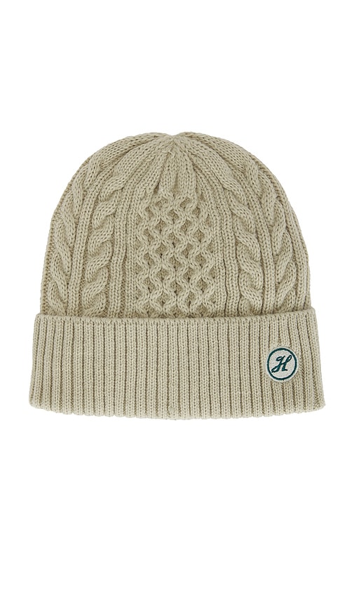 Shop Hemlock Hat Co Vulcan Cable Knit Beanie In Sage