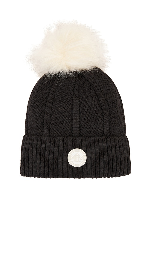 Hemlock Hat Co Willow Pom Beanie In Black