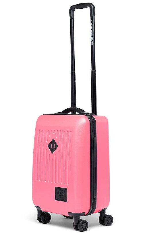 neon pink suitcase