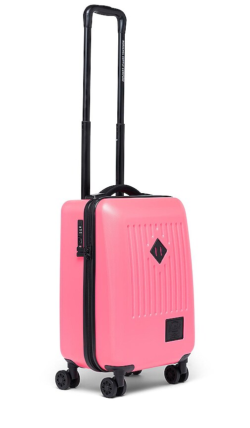 neon pink suitcase