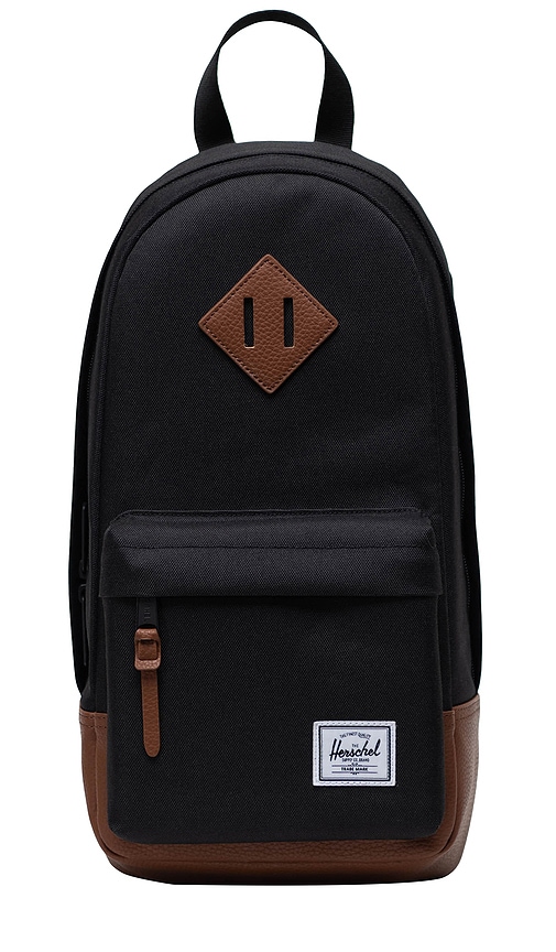 Shop Herschel Supply Co Heritage Shoulder Bag In 黑色 & 褐色