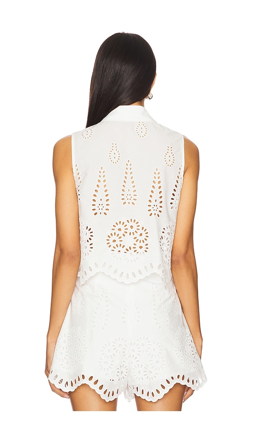  Hevron Oberteil Mit Lochstickerei In White. Größe S. Also In Xs, Xl. 