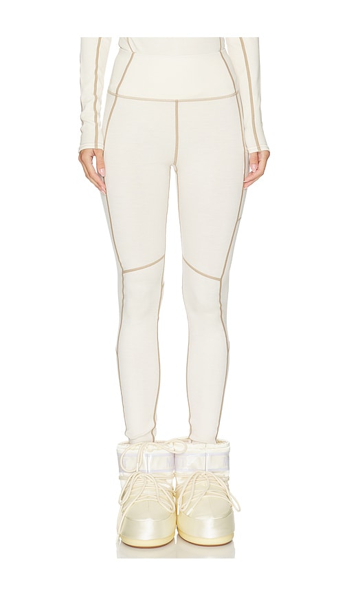 Halfdays Hallie Merino Wool Leggings Oat Milk In Gray