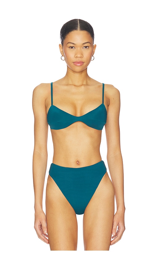 Adjustable Monica Bikini Top by HAIGHT. in Harbor Blue