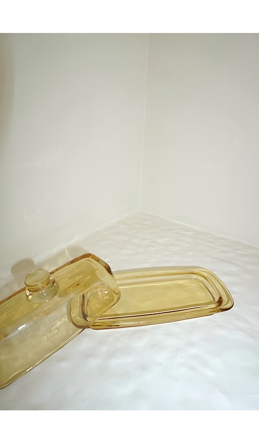  Huegah Home Glacée Butterteller Glacee Butter Dish In Yellow. 