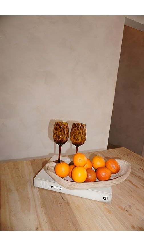  Huegah Home Amalfi Glaswaren-set (2-teilig) Amalfi Glassware Set Of Two In Brown. 