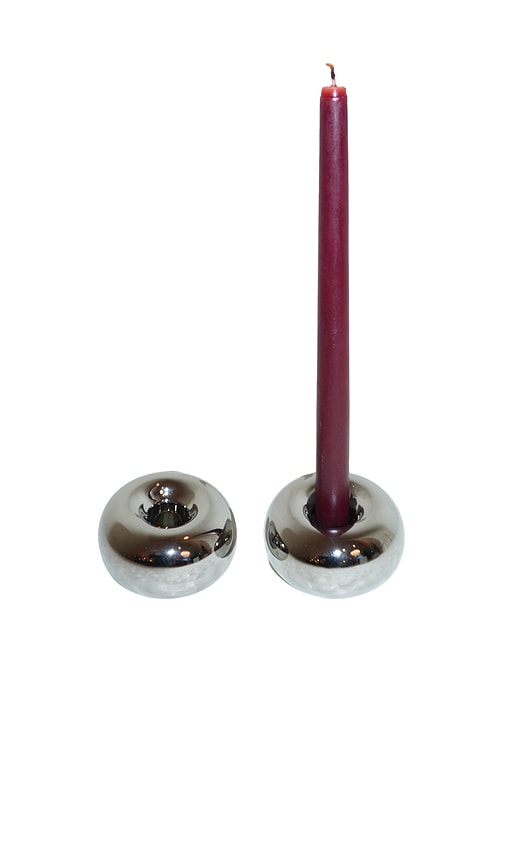 HueGah Home Noa Candlestick Holder in Chrome