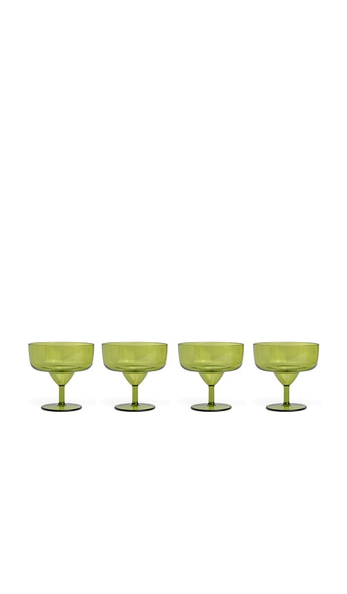 Here's How The Rue Margarita Glass Set Of 4 In Green