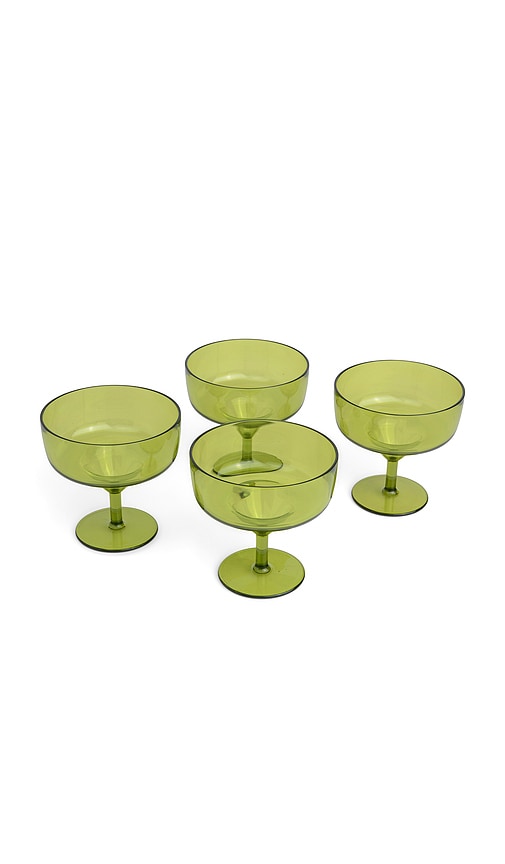  Here's How The Rue Margarita Glass Set Of 4 In Olive. 