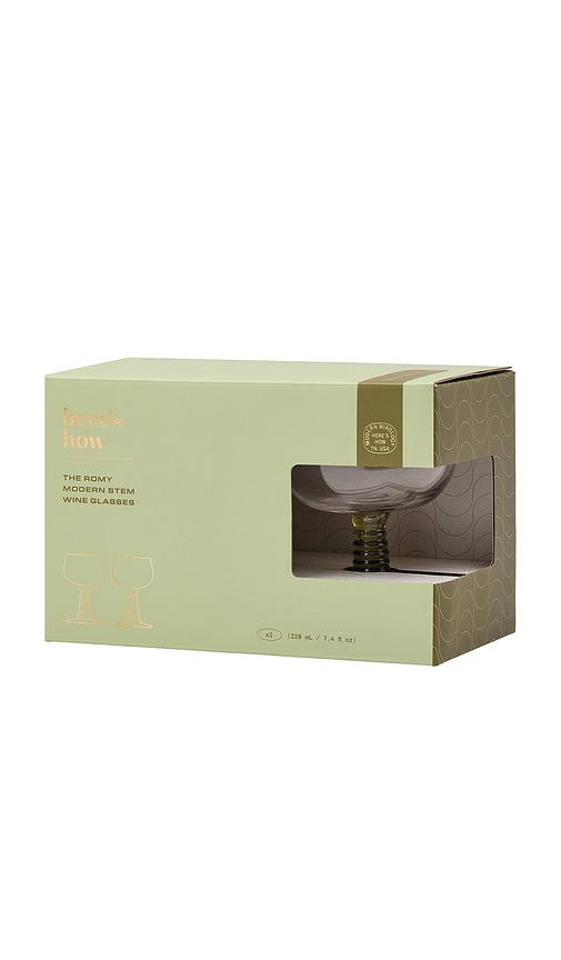  Here's How The Romy Wine Glass Set Of 2 In Olive. 