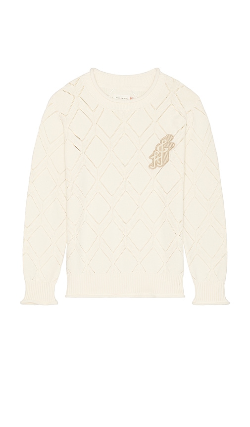 Shop Honor The Gift Diamond Knit Sweater In Cream