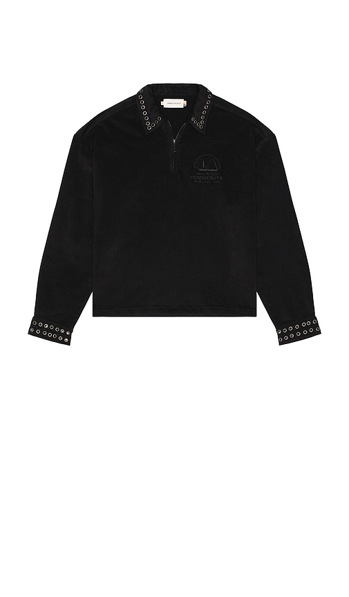 Honor The Gift Brushed 1/4 Zip Sweater In Black