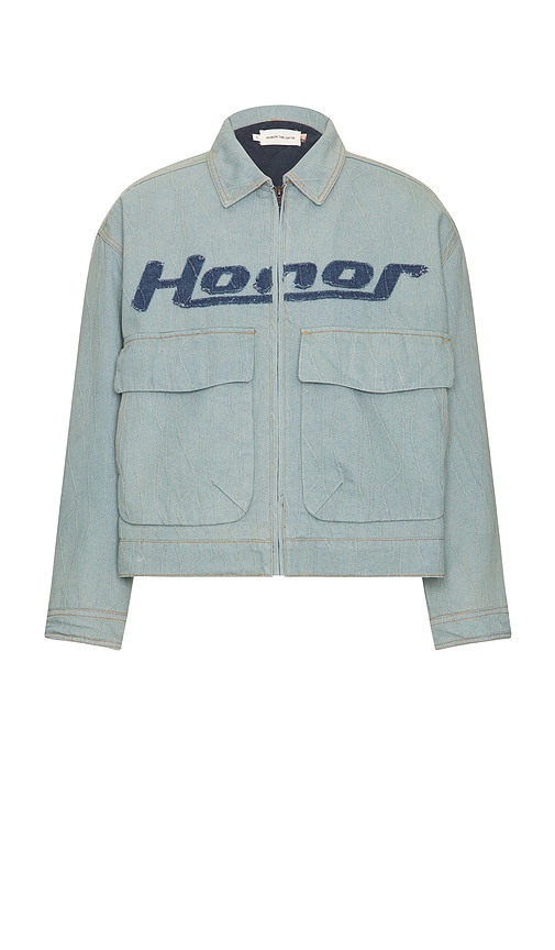 Shop Honor The Gift Frequency Denim Jacket In 浅靛蓝