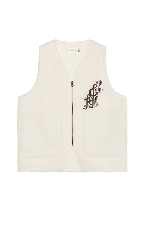 Shop Honor The Gift Teddy Notes Vest In 奶油色