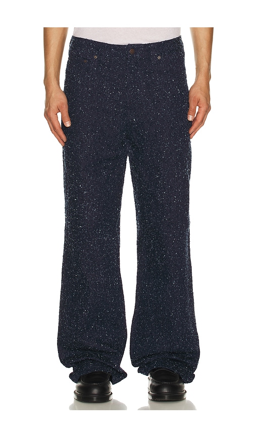 Honor The Gift Nep Yarn Wide Leg Pant in Blue
