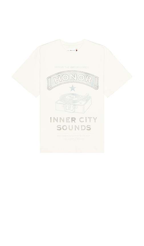 Shop Honor The Gift Honor Records Tee In 奶油色