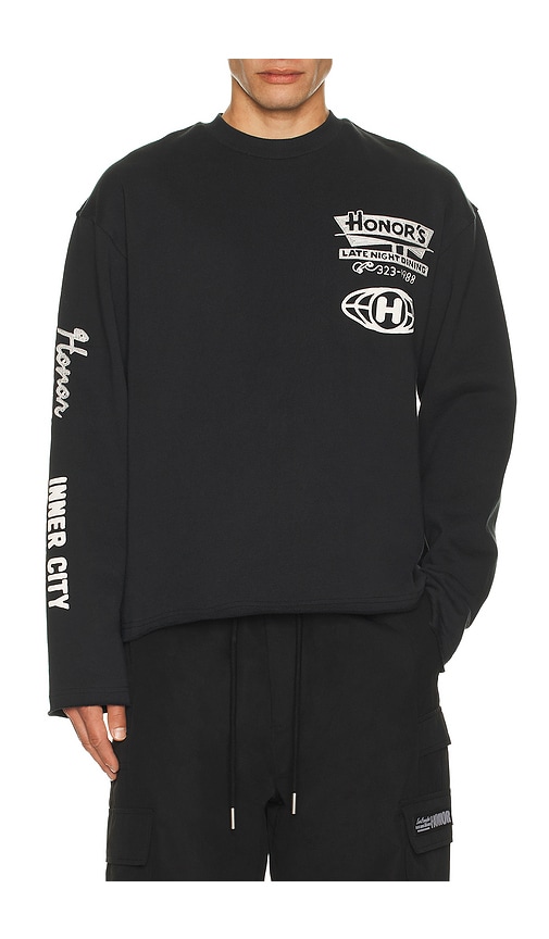 Honor The Gift Mixed Logo Crew Neck Long Sleeve Tee