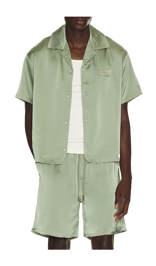 Honor The Gift Satin Chest Logo Camp Collar Shirt | Thumbnail 11 Honor The Gift Satin Chest Logo Camp Collar Shirt | Thumbnail 11