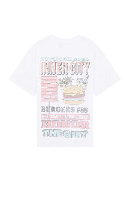 Shop Honor The Gift Burgers Short Sleeve Tee In 白色