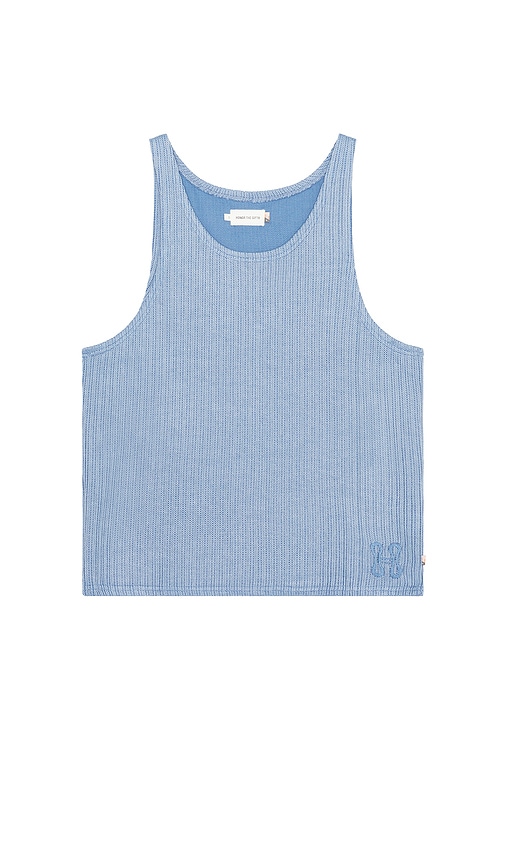 Shop Honor The Gift Knit Tank Top In 蓝色