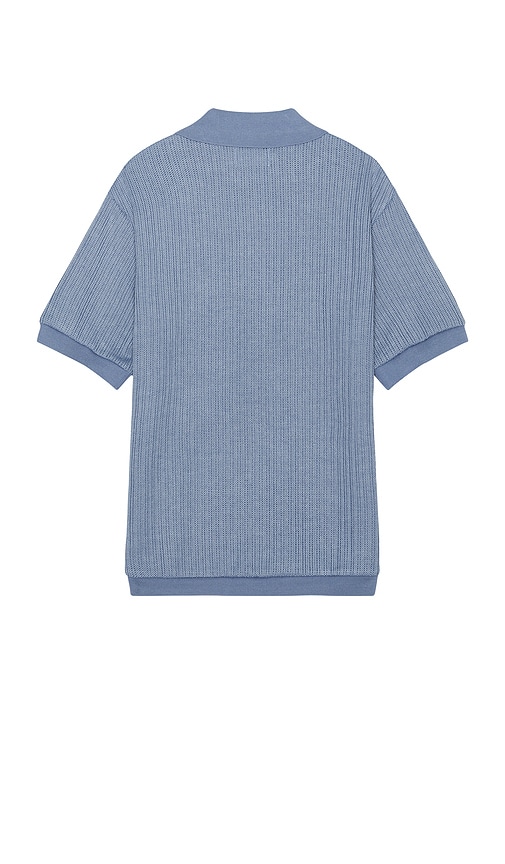 Shop Honor The Gift Knit Polo In 蓝色