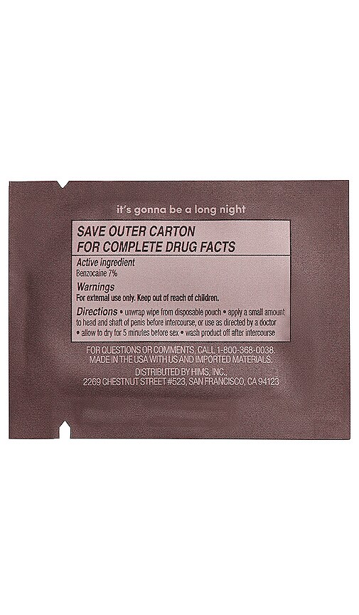 HIMS CLIMAX DELAY WIPES 12 PACK