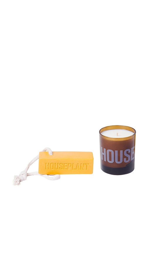 Houseplant Soap And Candle Set in Brown