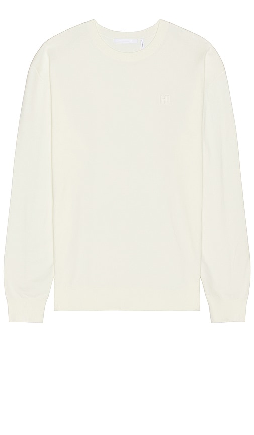 Helmut Lang Fine Gauge Crewneck Sweater in Ivory