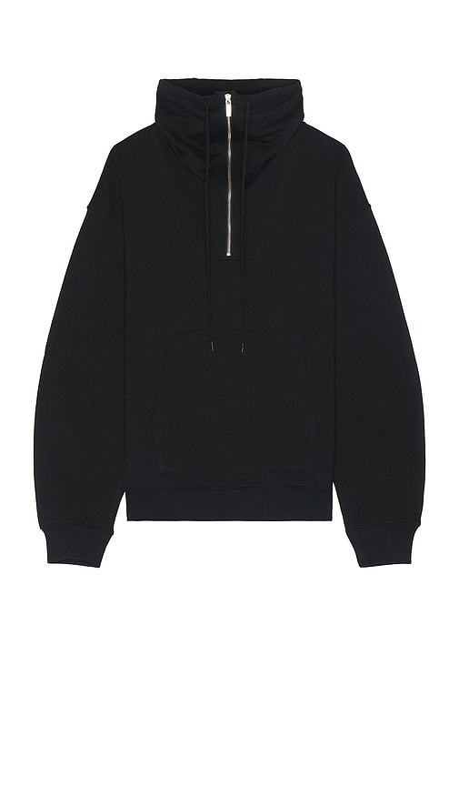 Shop Helmut Lang Funnel Neck Sweatshirt In 黑色