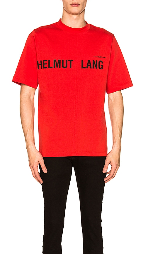 helmut lang red t shirt